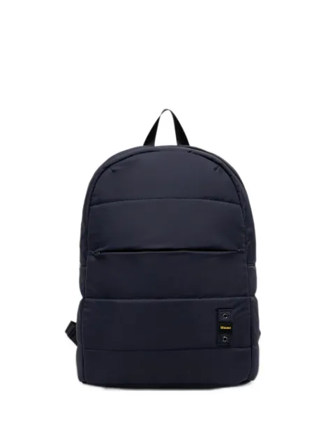 Blauer quilted logo-patch backpack