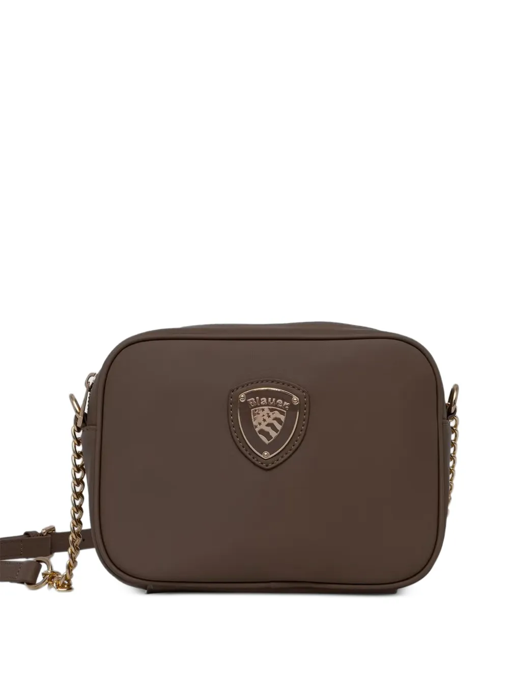 Blauer logo-plaque chain-link cross body bag - Marrone