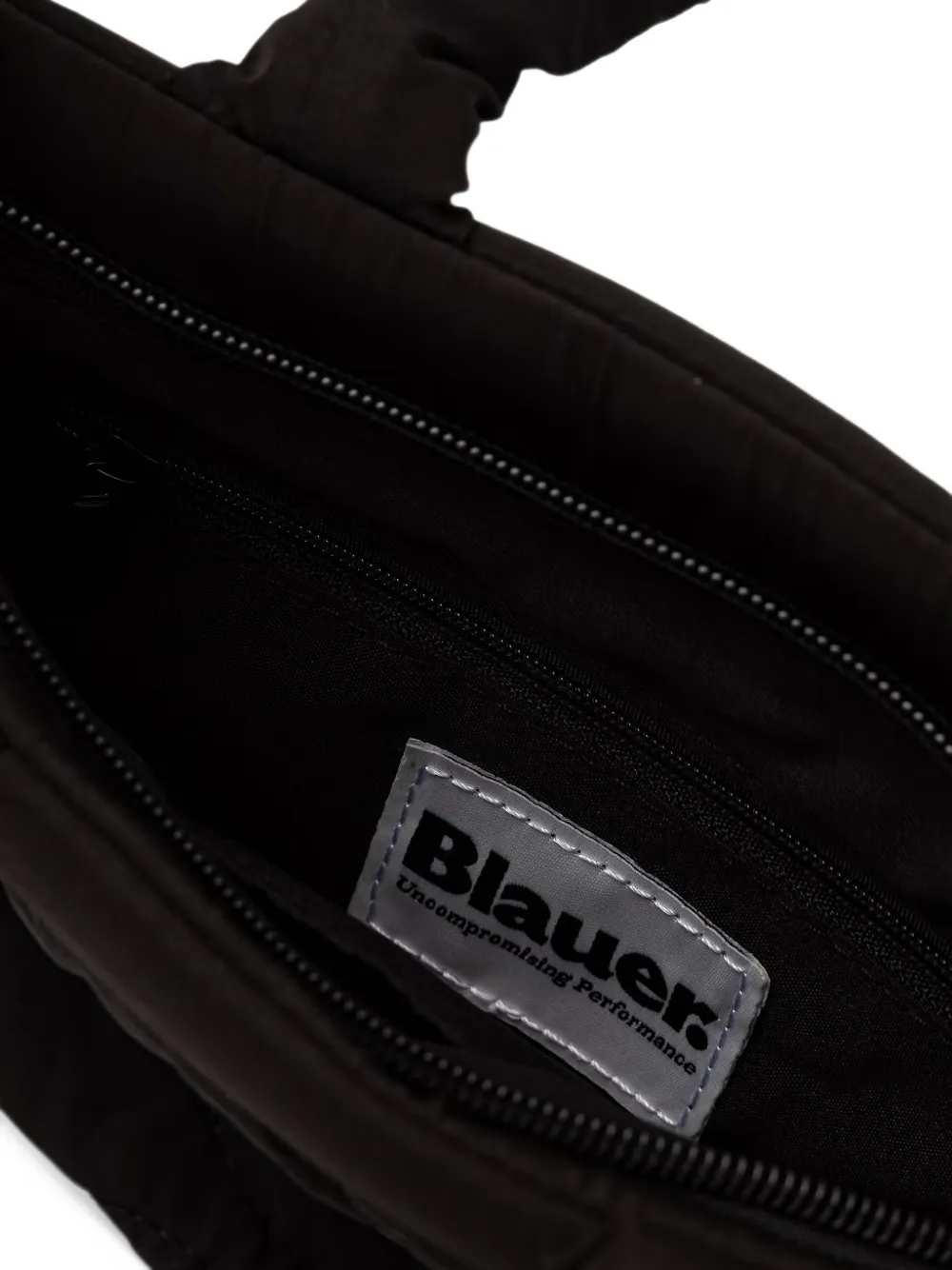 Blauer XS Puff quilted logo-patch tote bag Zwart
