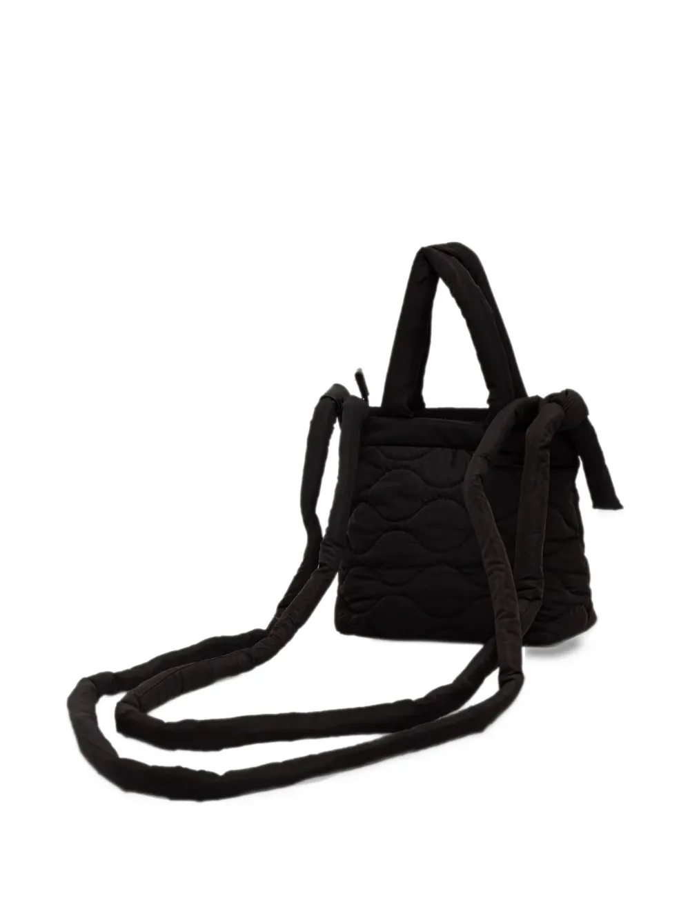 Blauer XS Puff quilted logo-patch tote bag Zwart