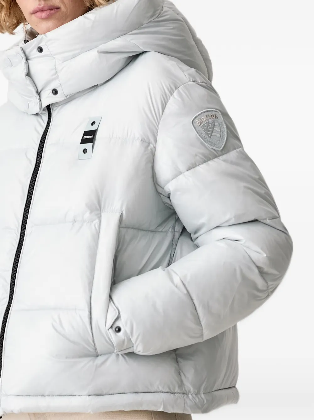 Blauer Gloria quilted Sorona Aura hooded jacket Blauw
