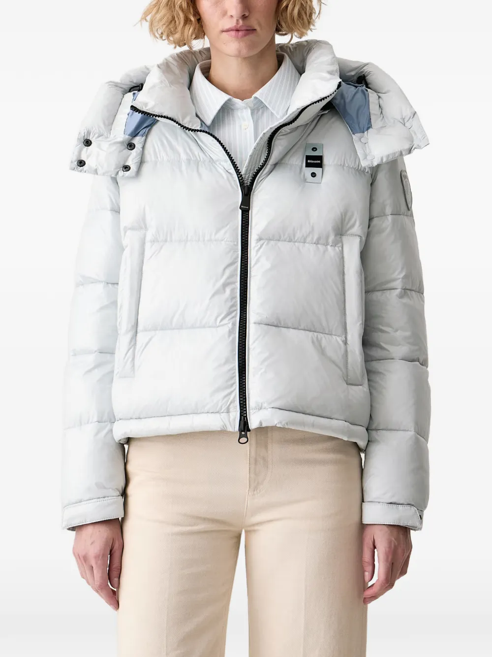 Blauer Gloria quilted Sorona Aura hooded jacket Blauw