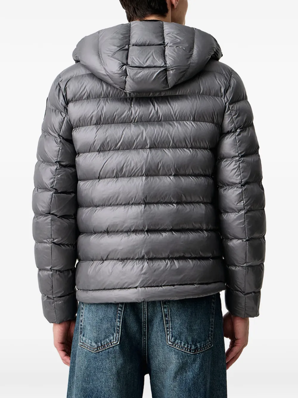 Blauer Adam quilted hooded down jacket Grijs