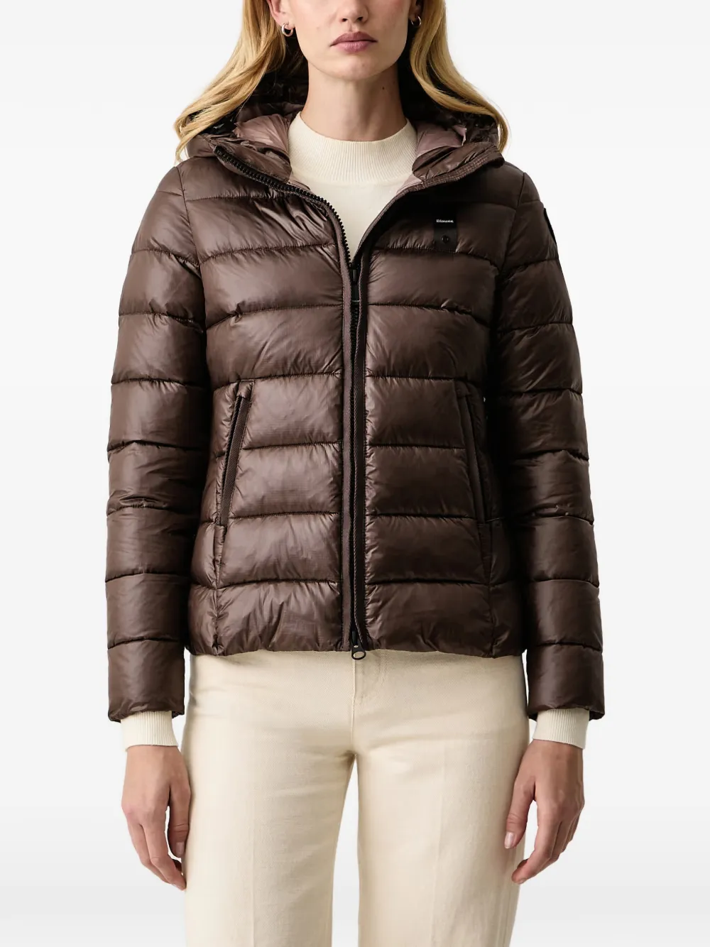 Blauer Caroll quilted hooded padded jacket Bruin