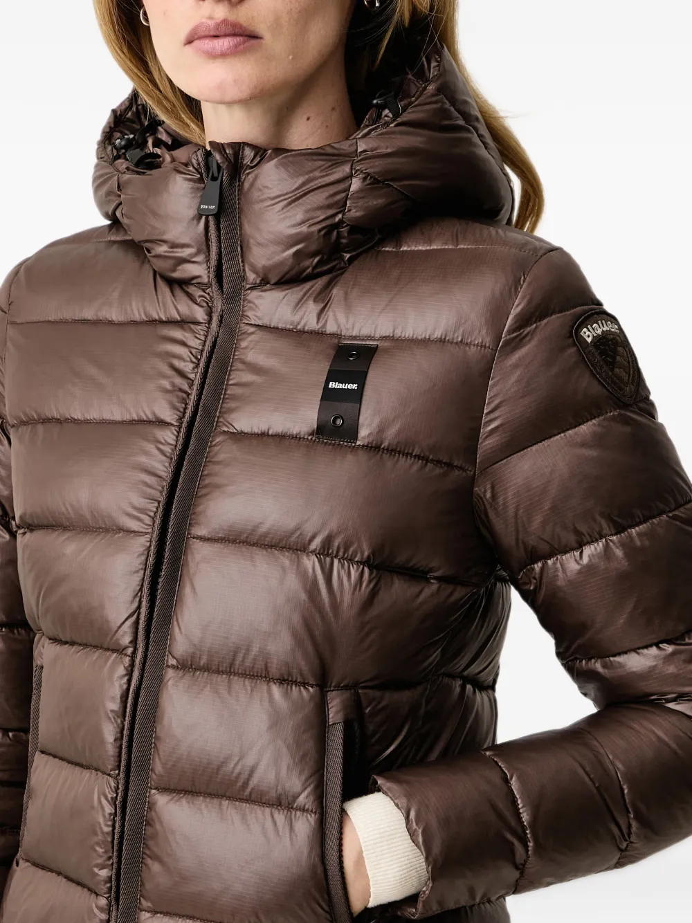 Blauer Caroll quilted hooded padded jacket Bruin