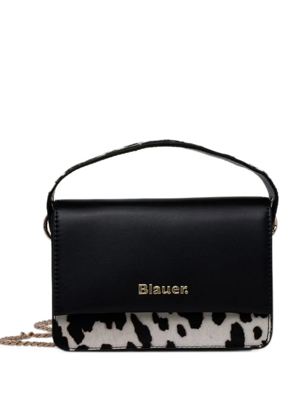 Blauer cow-print mini bag - Nero