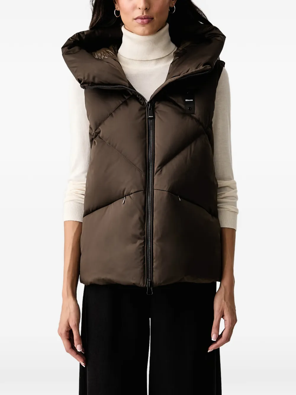 Blauer Readville quilted hooded gilet Bruin