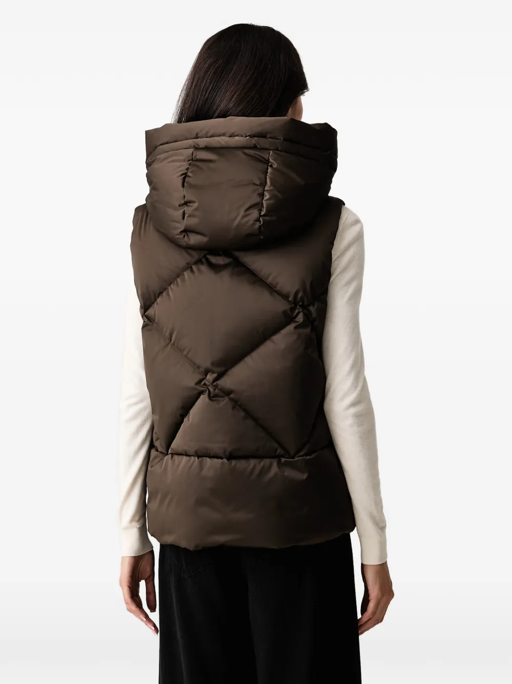 Blauer Readville quilted hooded gilet Bruin