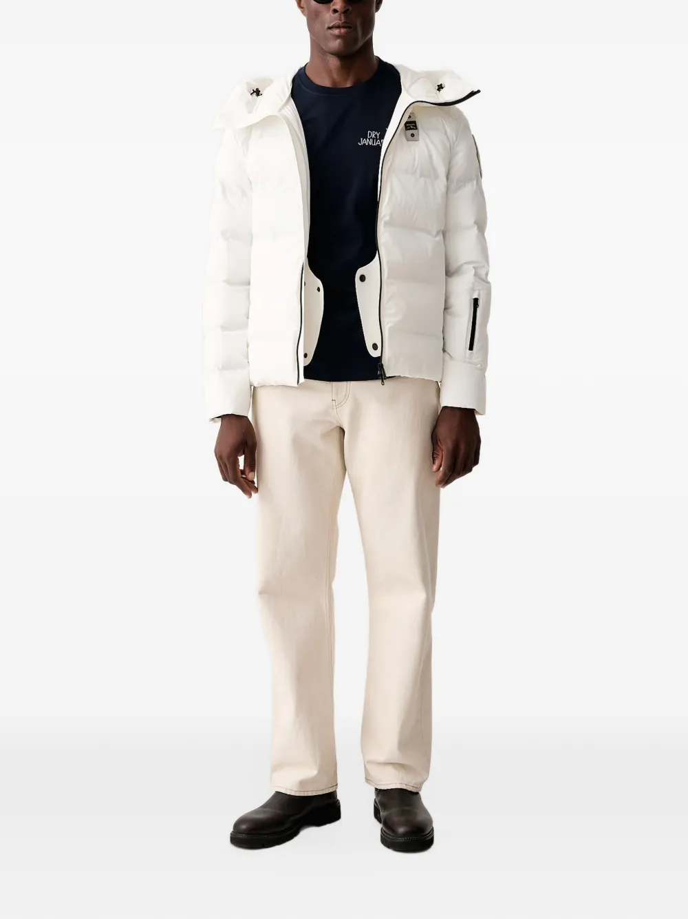 Blauer Averau B.Cortina quilted hooded jacket Wit
