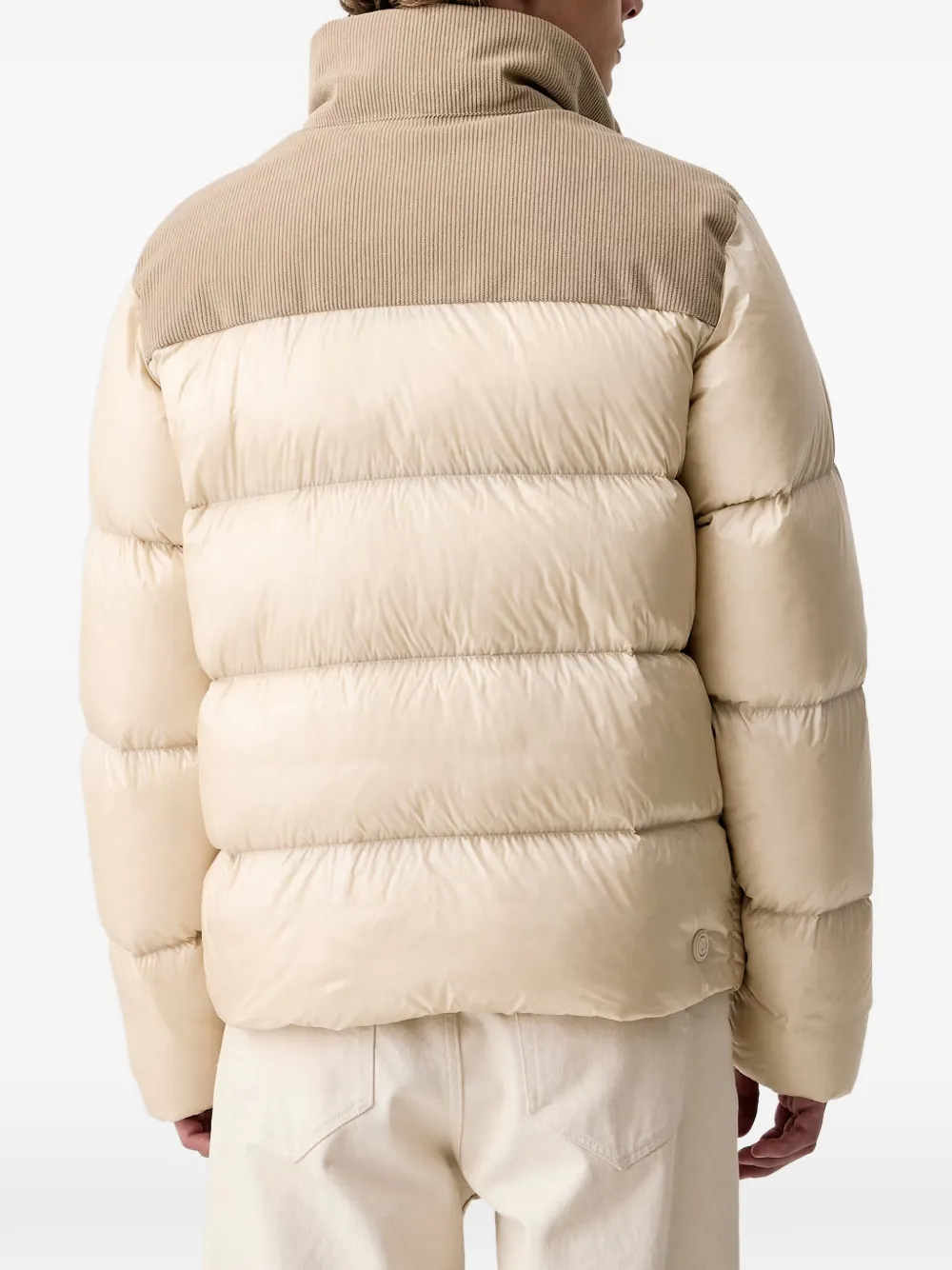 Colmar corduroy-panel padded jacket Beige