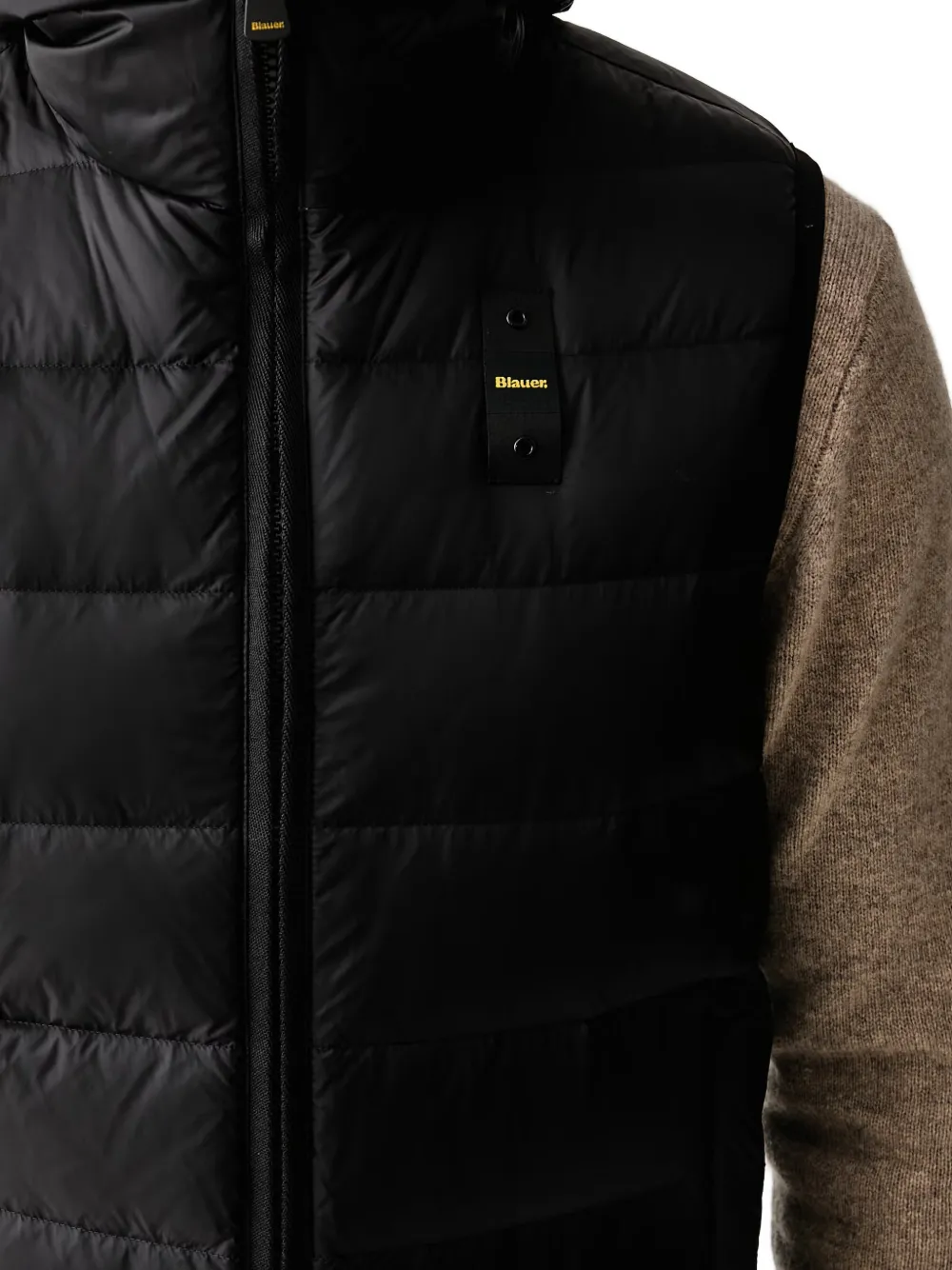 Blauer Arden hooded padded gilet Zwart