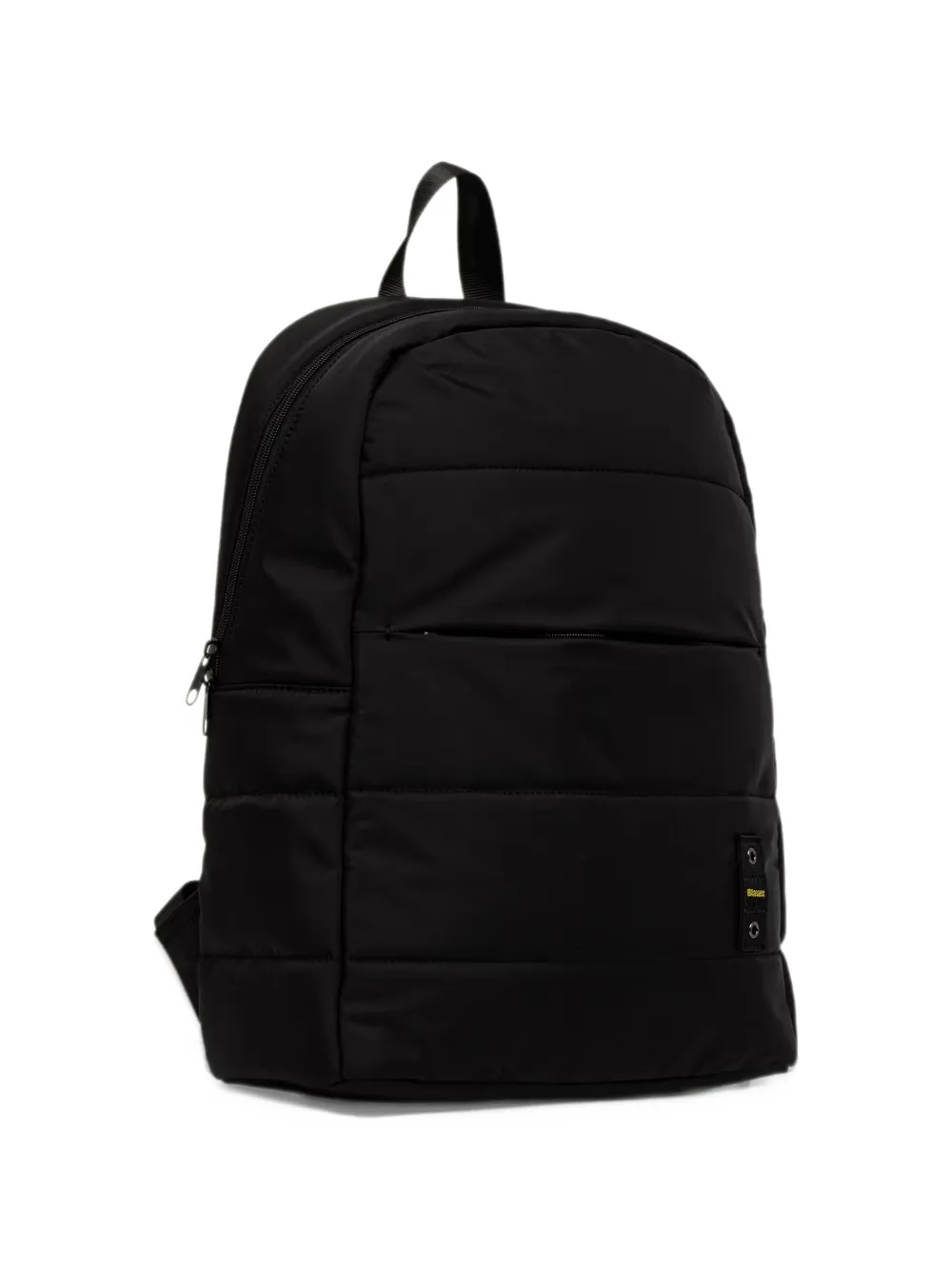 Blauer quilted backpack Zwart