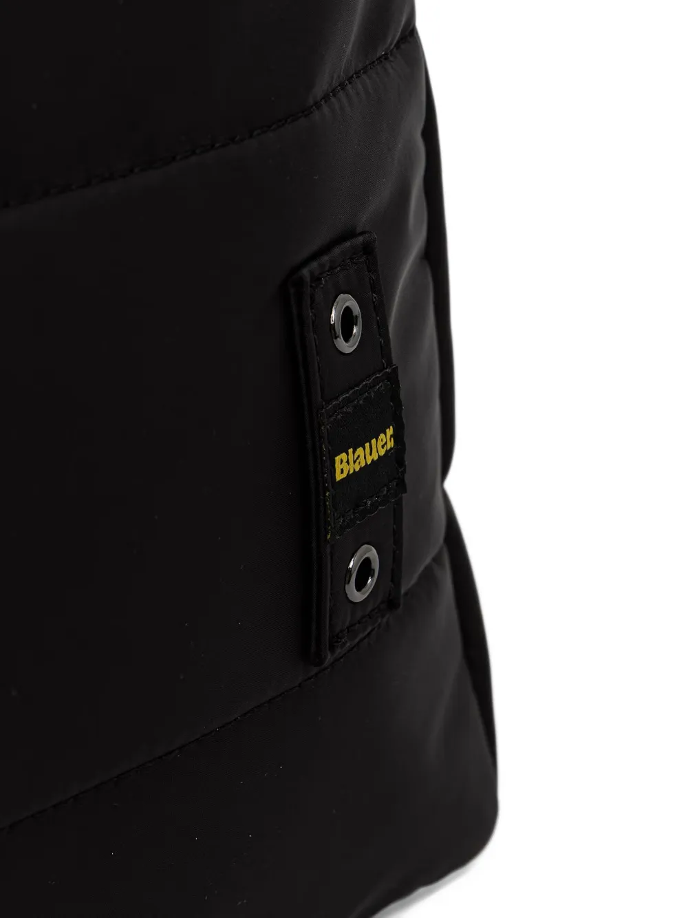 Blauer quilted backpack Zwart