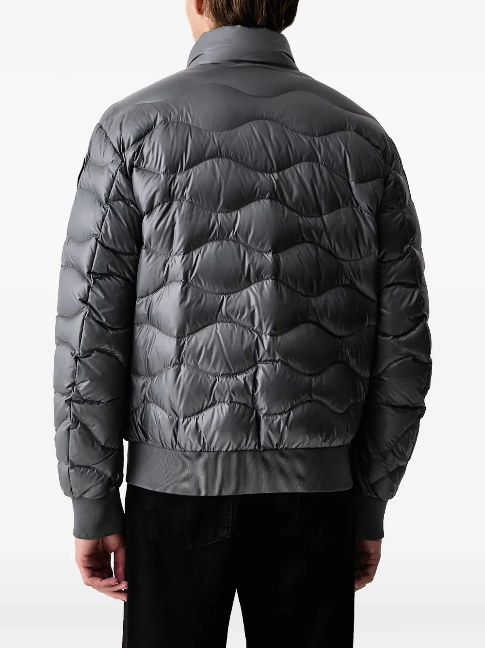 Blauer Daniel wave-quilted padded jacket Grijs