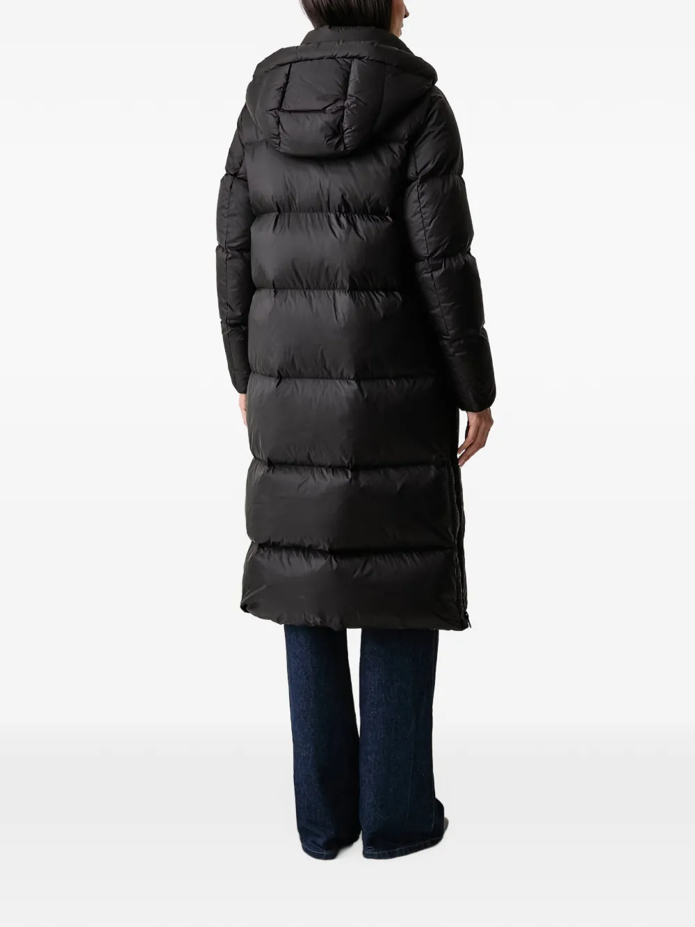 Blauer Celia quilted hooded coat Zwart