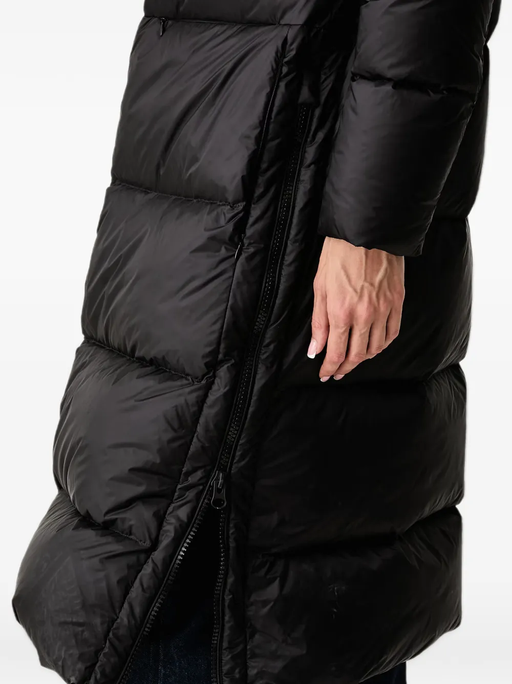Blauer Celia quilted hooded coat Zwart
