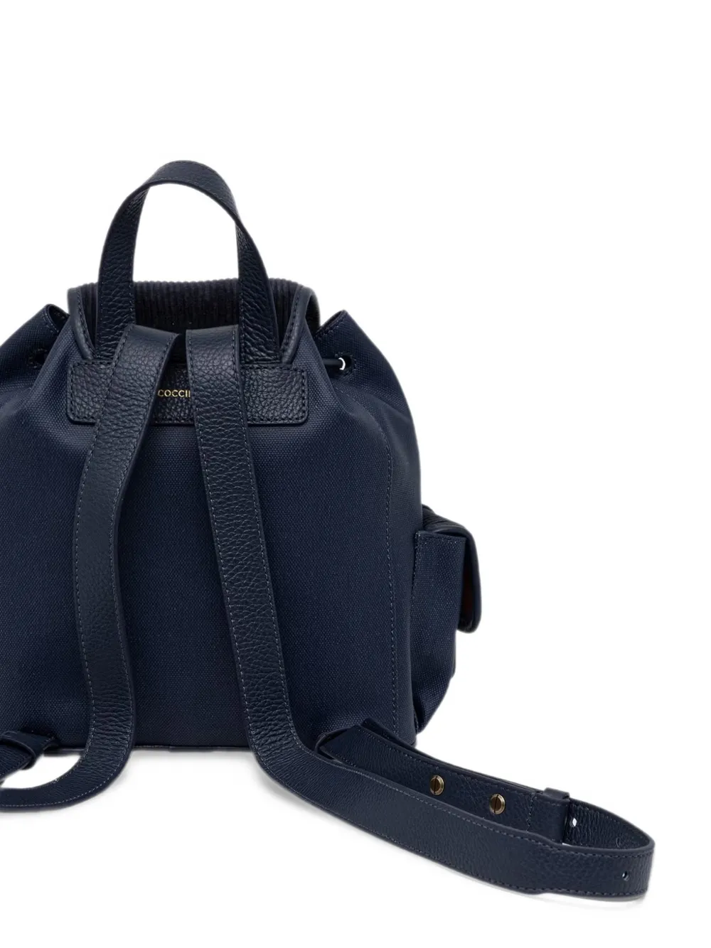Coccinelle Medium Mavery rugzak met leren afwerking Blauw