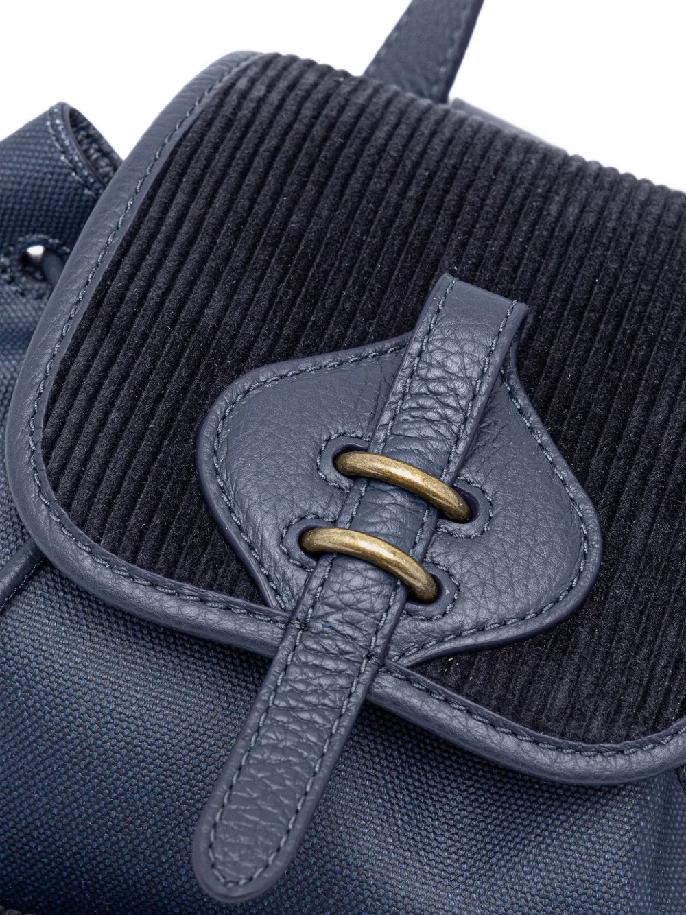 Coccinelle Medium Mavery rugzak met leren afwerking Blauw