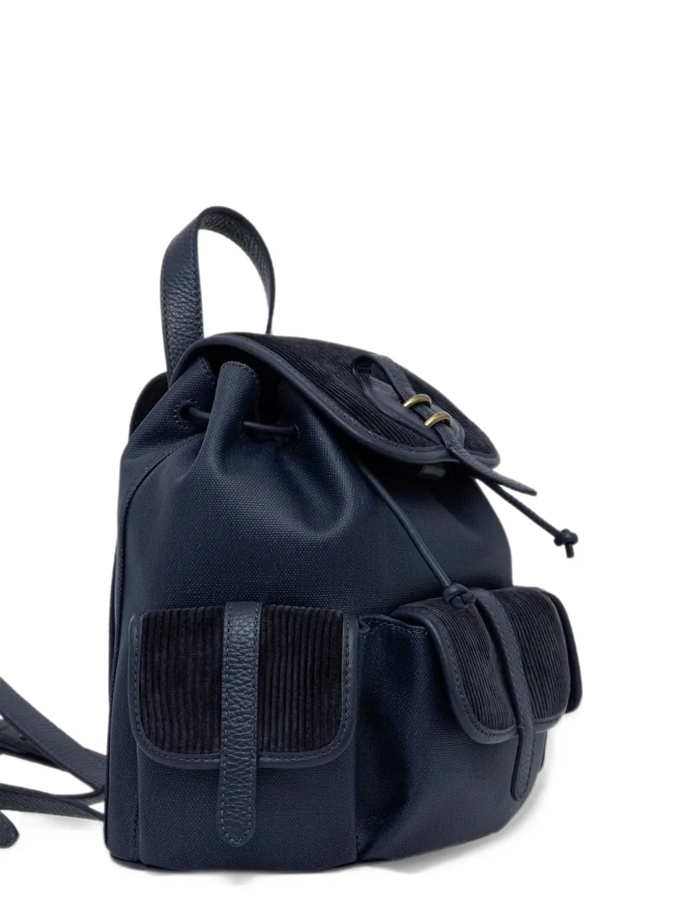 Coccinelle Medium Mavery rugzak met leren afwerking Blauw