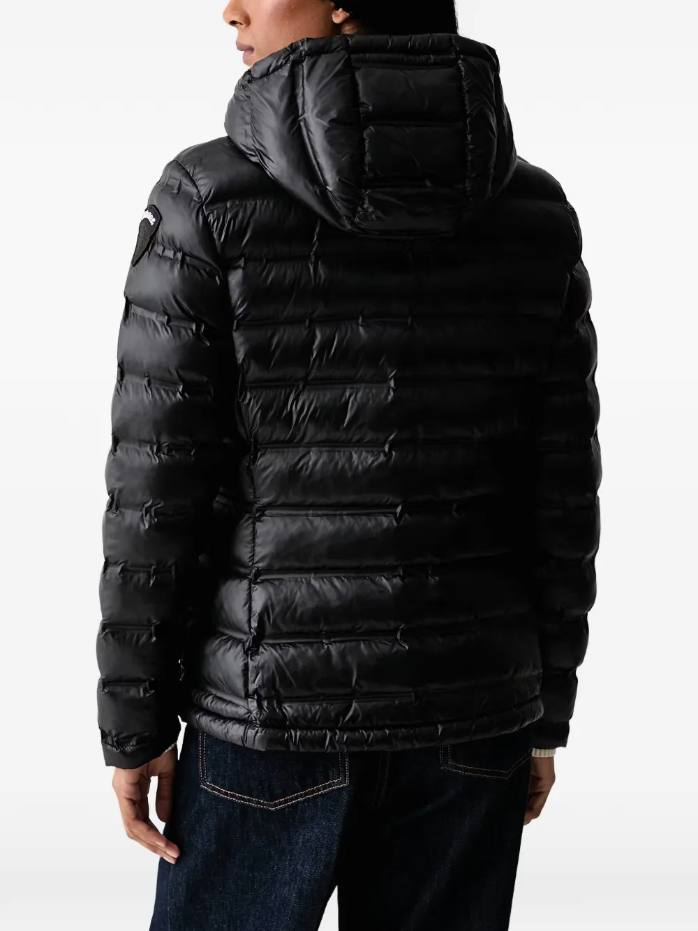 Blauer Ellis quilted hooded jacket Zwart