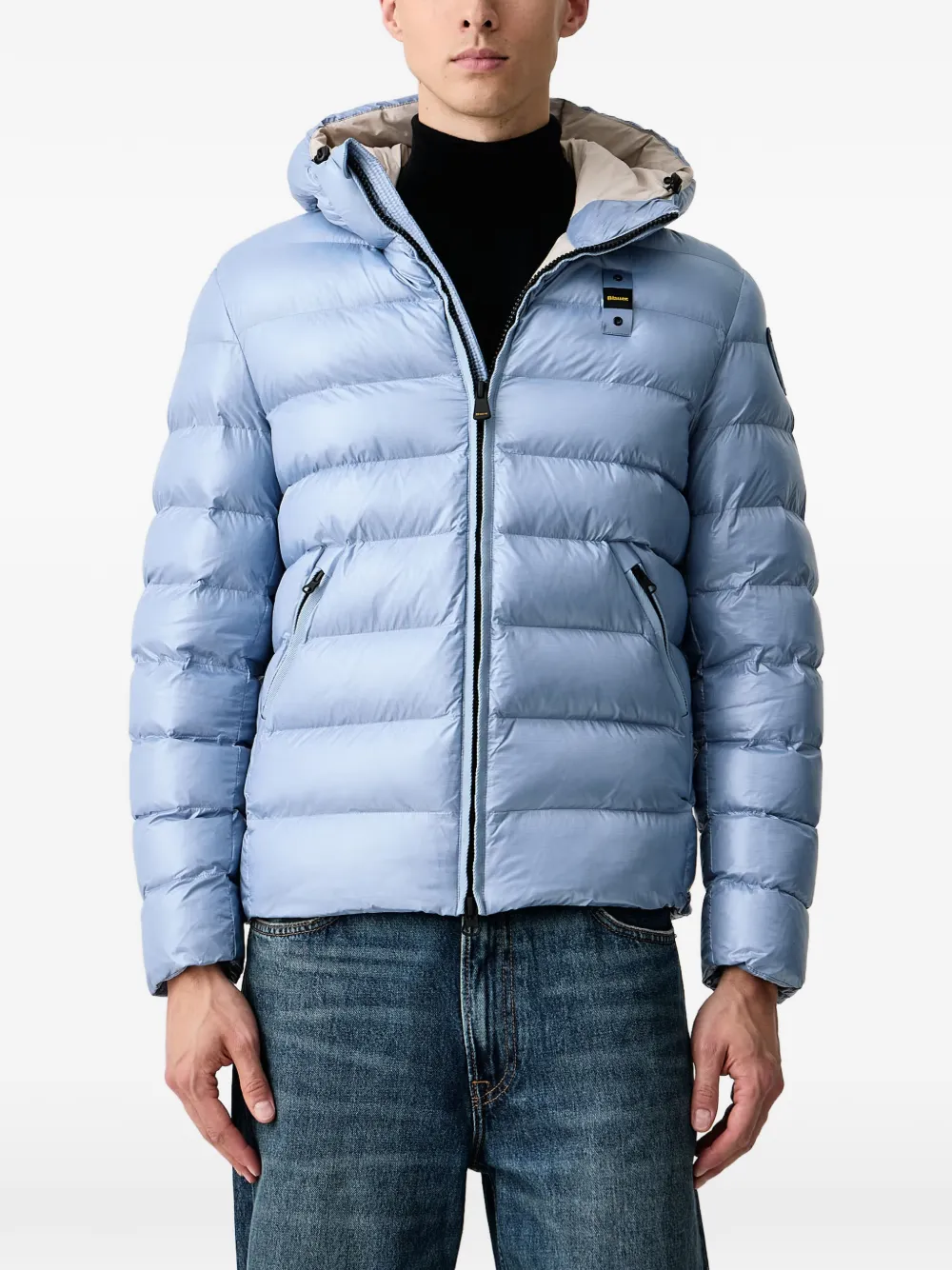Blauer Adams quilted hooded jacket Blauw