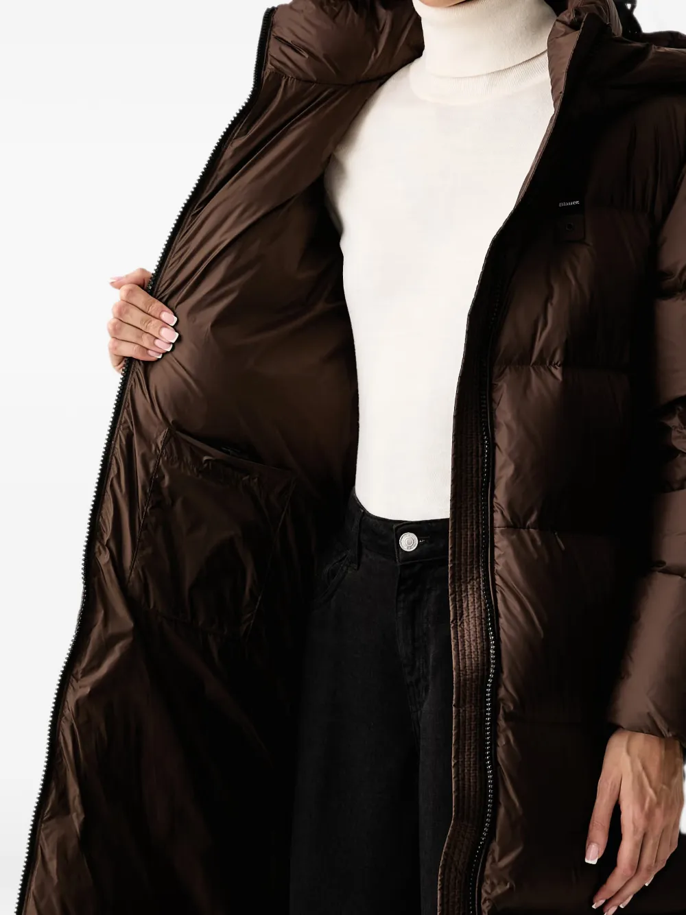 Blauer Celia hooded coat Bruin