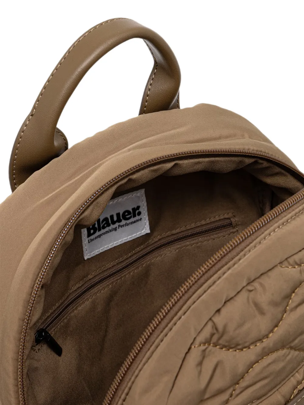 Blauer quilted logo-patch backpack Groen