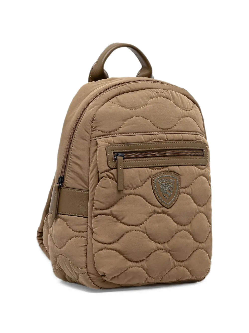 Blauer quilted logo-patch backpack Groen