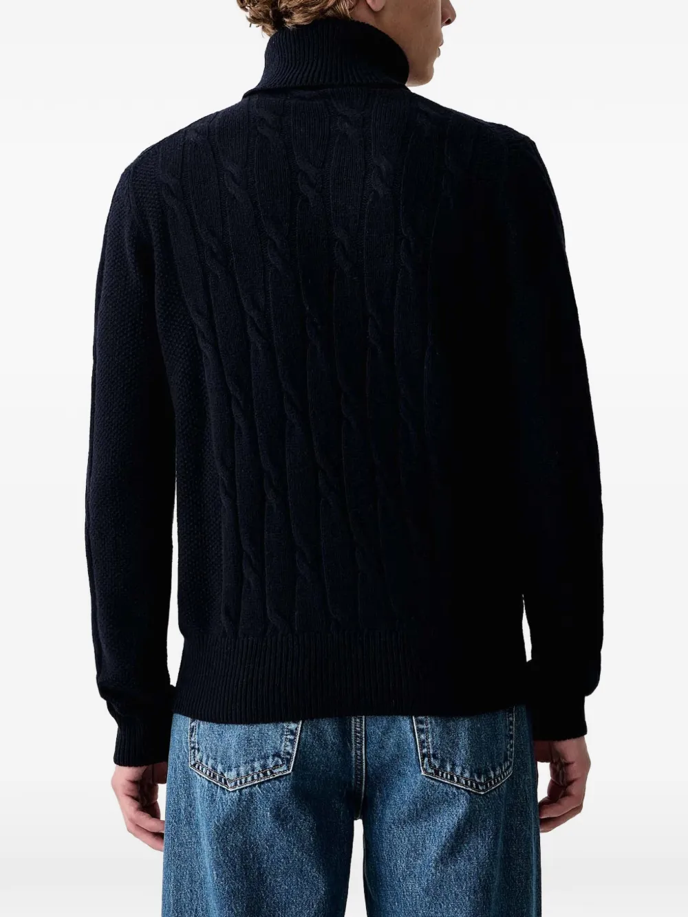 Colmar cable-knit sweater Blauw
