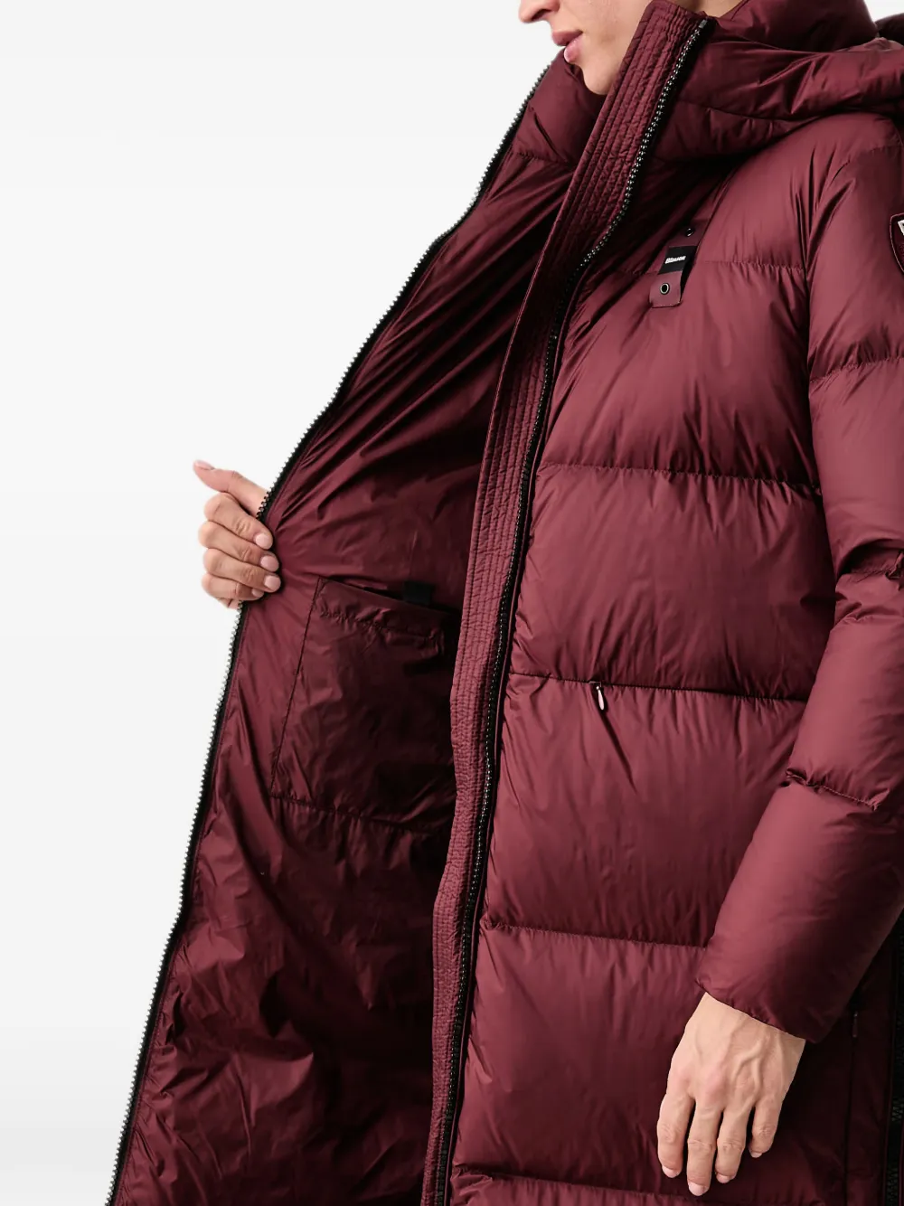 Blauer Celia quilted hooded coat Rood