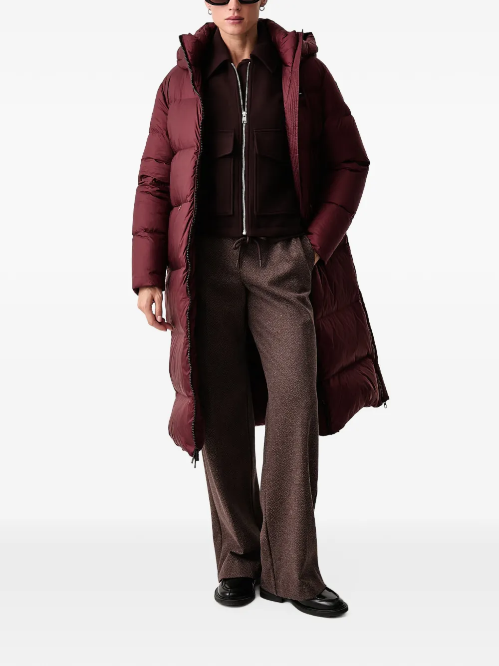 Blauer Celia quilted hooded coat Rood