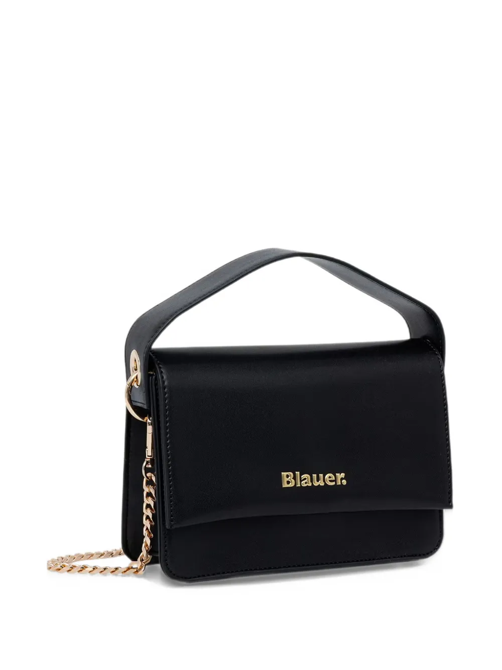 Blauer logo-plaque chain-strap cross body bag Zwart
