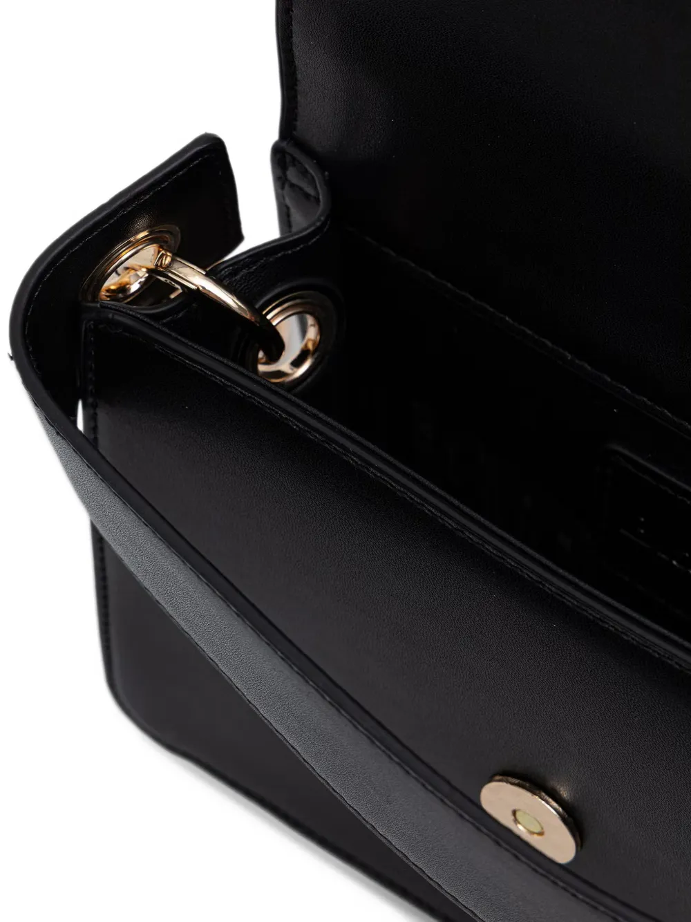 Blauer logo-plaque chain-strap cross body bag Zwart