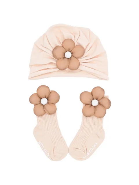 Mimi Tutu flower-motif hat set (set of two)