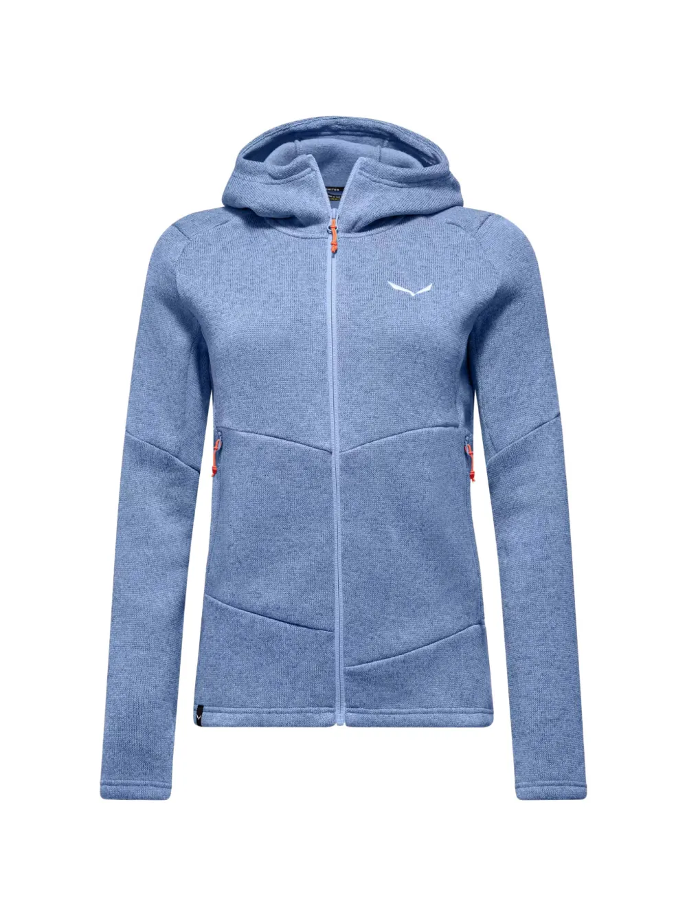 Salewa logo-embroidered zip-up hoodie Blauw