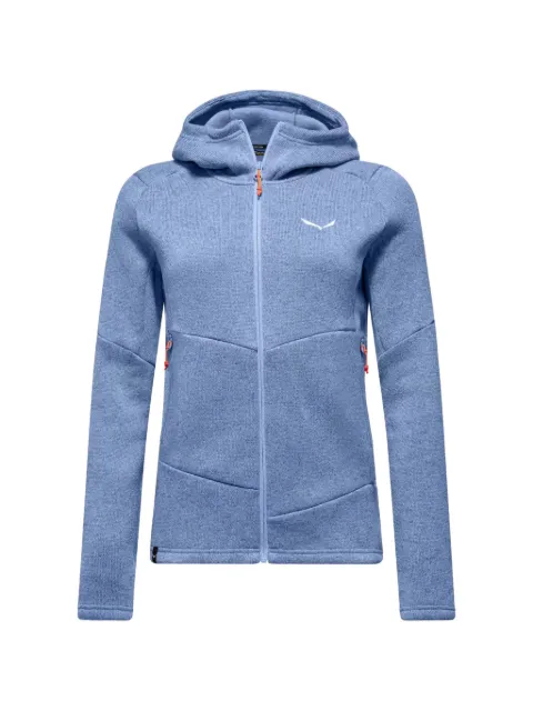 Salewa logo-embroidered zip-up hoodie