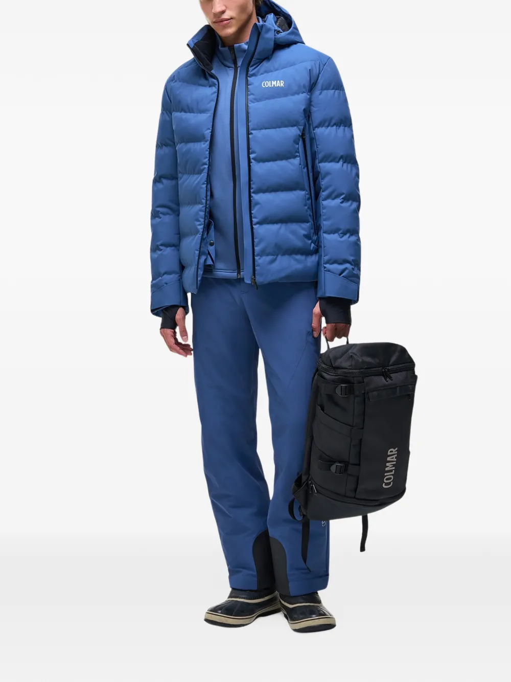 Colmar Easy On quilted hooded ski jacket Blauw