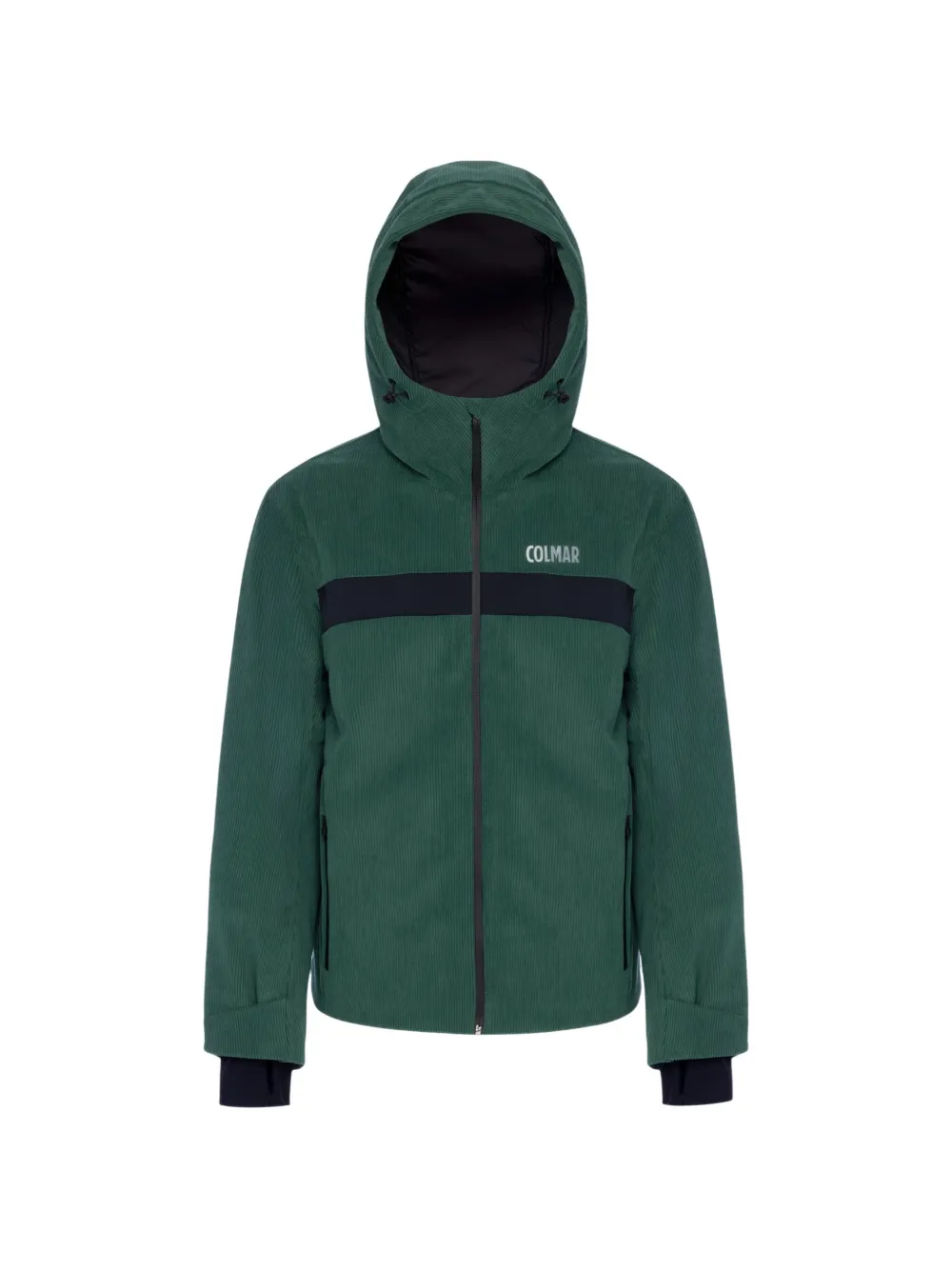 Colmar corduroy-effect hooded jacket Groen