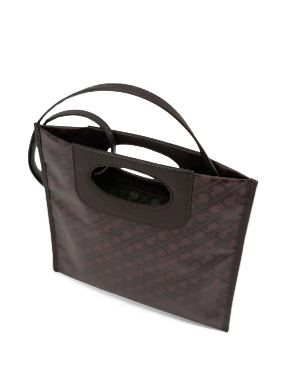 Gherardini mini Piattina monogram tote bag Bruin