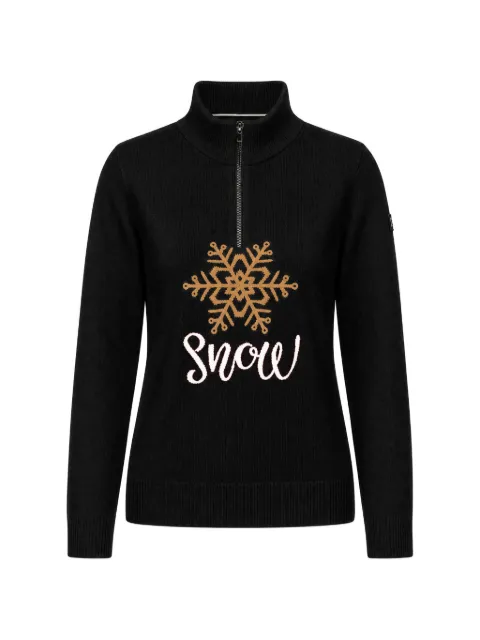NEWLAND snowflake-motif quarter-zip sweater