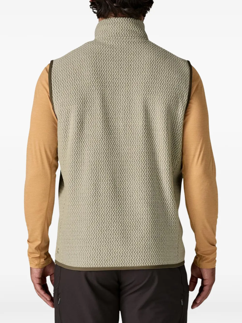 Patagonia R1 Air fleece top met zigzag-patroon Beige