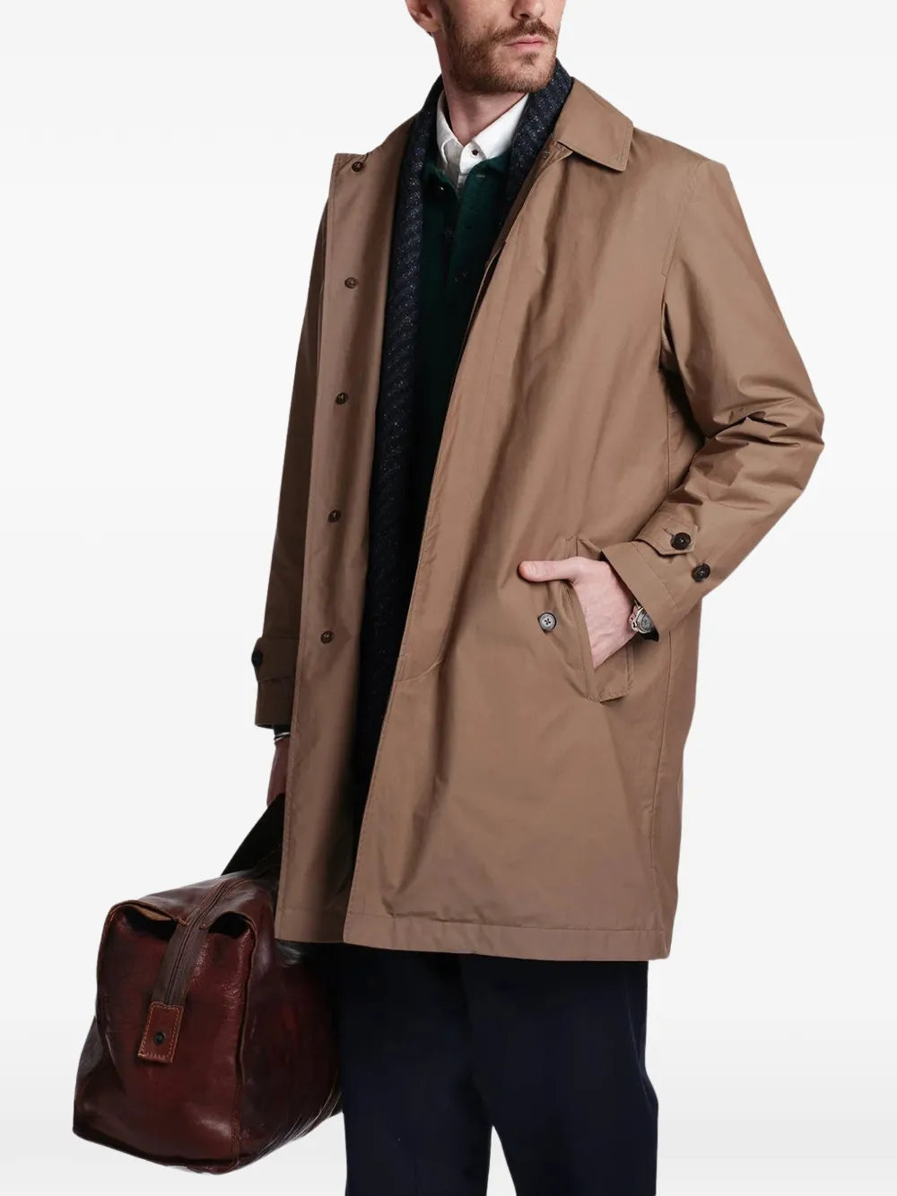 Baracuta G10 single-breasted coat Bruin