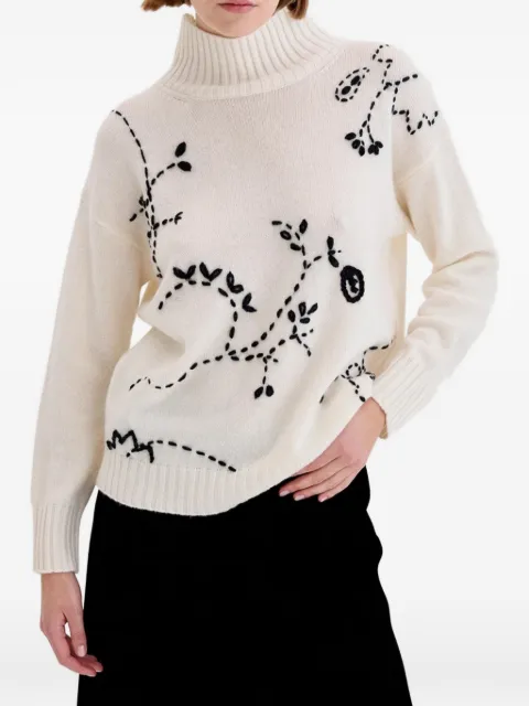 BIANCALANCIA embroidered high-neck sweater