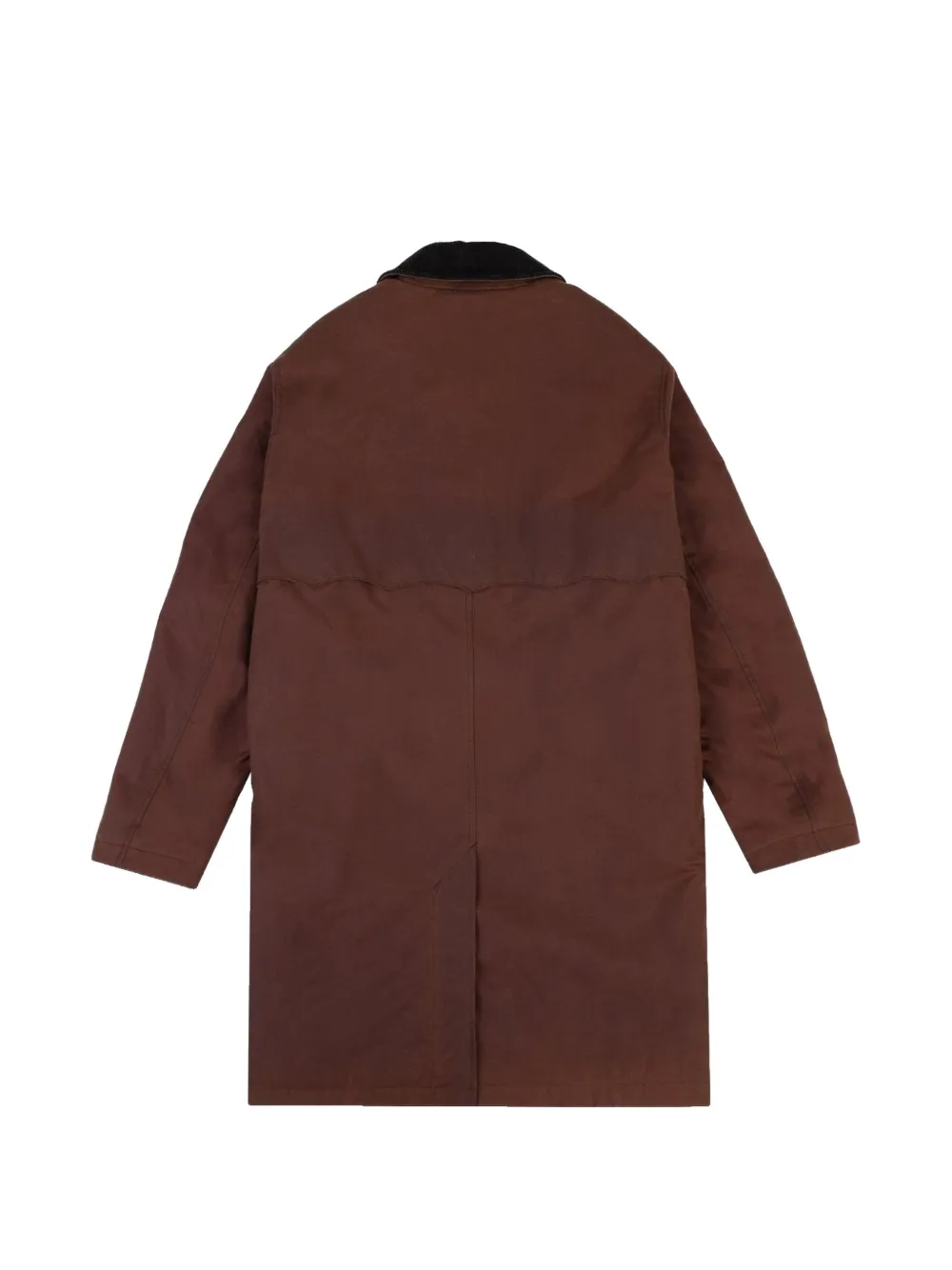 Baracuta G10 Waxed corduroy-collar concealed-fastening coat Bruin