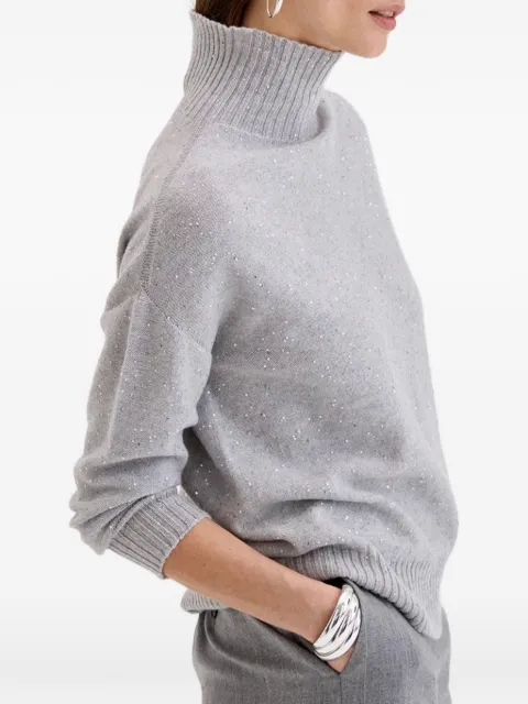 BIANCALANCIA sequin-embellished high-neck sweater