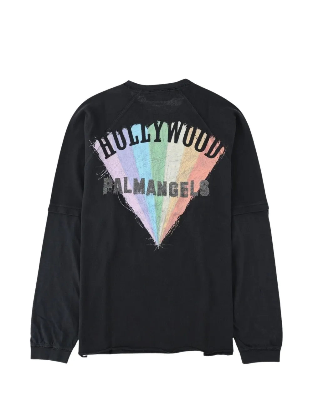 Palm Angels Neon Boulevard double-layer long-sleeve top Zwart