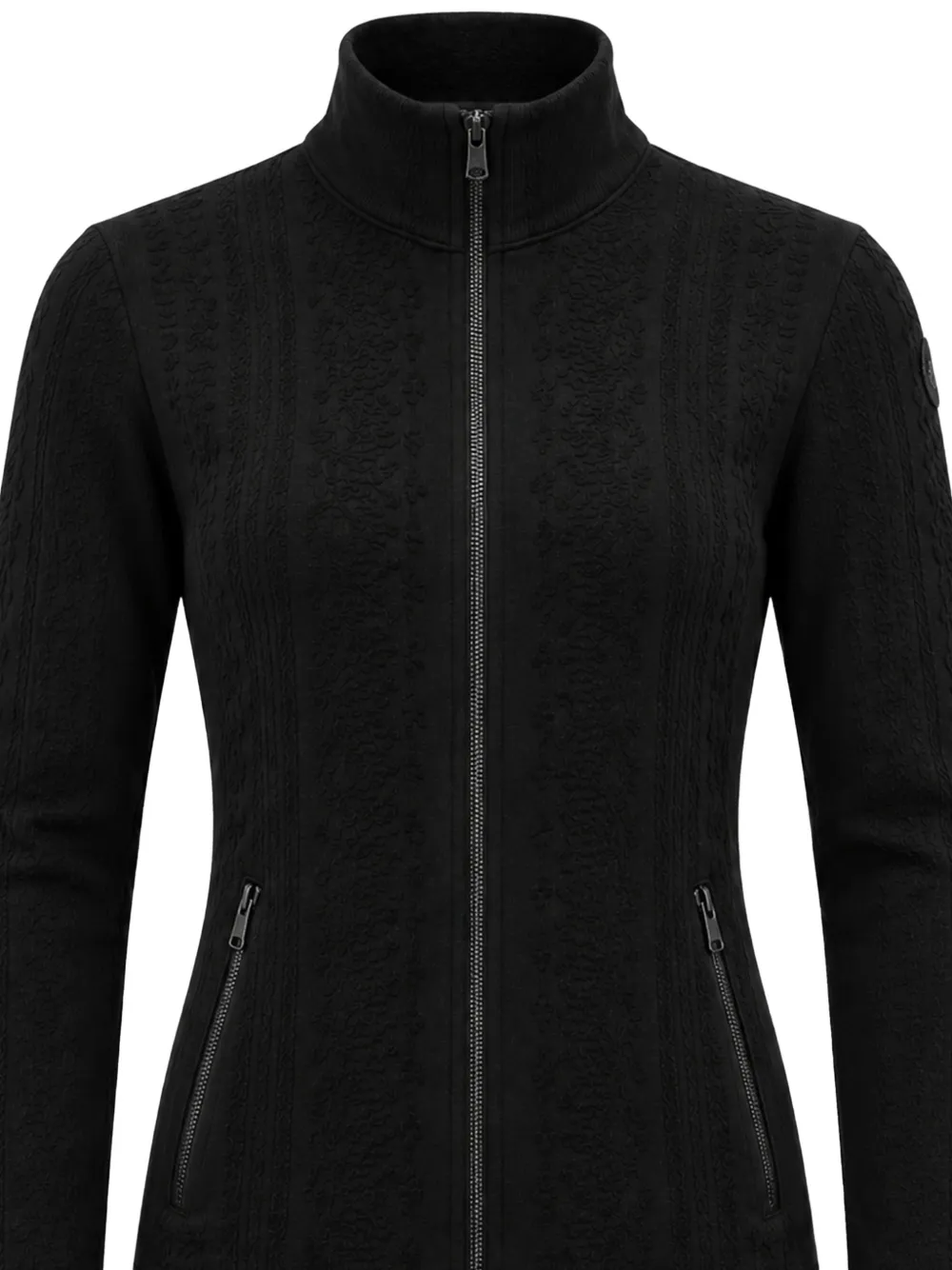 NEWLAND Gebreide trui met jacquard en rits Zwart