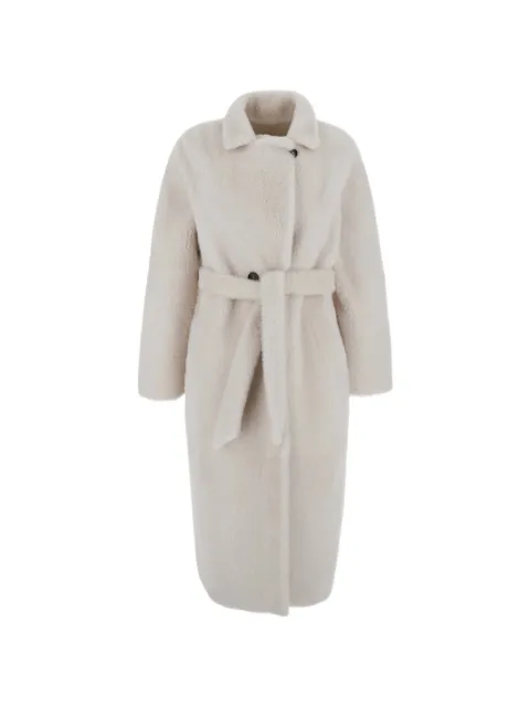 Suprema belted shearling coat
