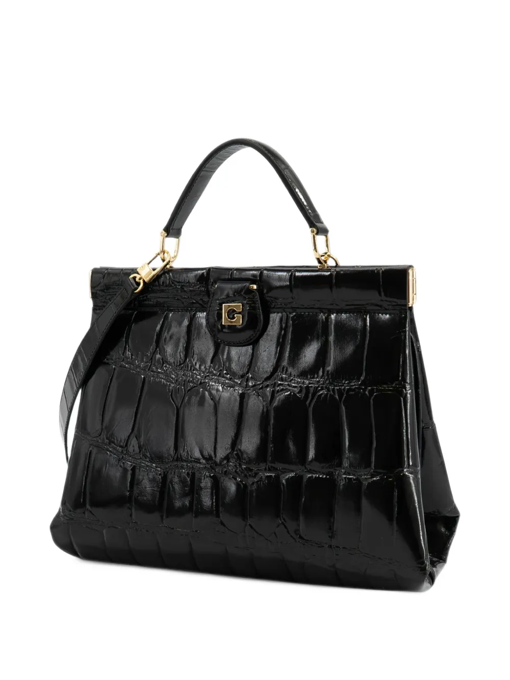 Gherardini Dodici 1959 croc-effect tote bag Zwart