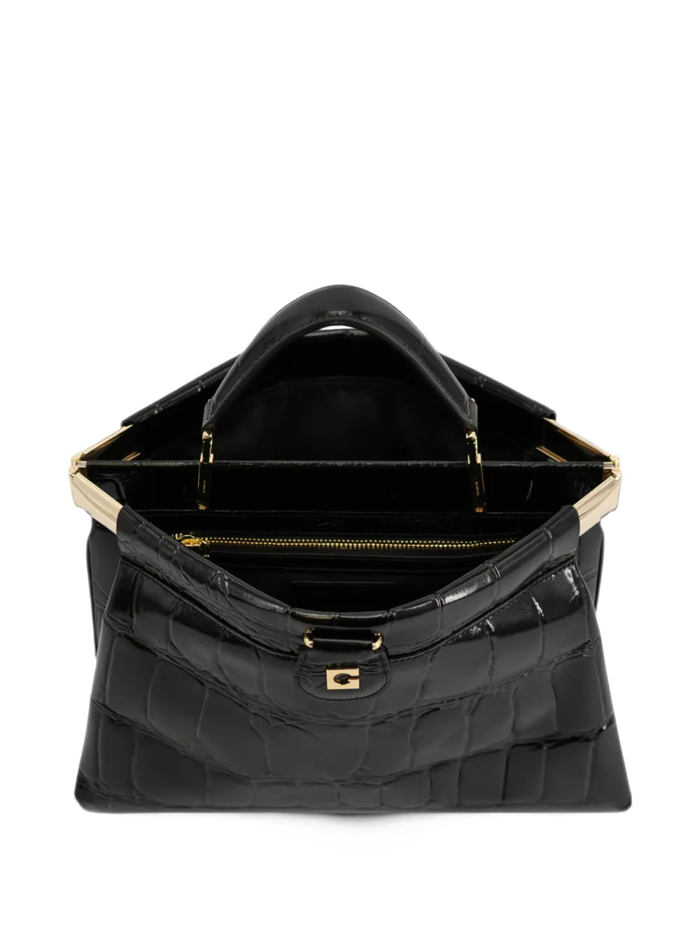 Gherardini Dodici 1959 croc-effect tote bag Zwart